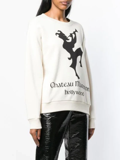 Shop Gucci Chateau Marmont Sweatshirt In White