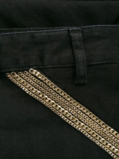 Shop Just Cavalli Chain Embellished Jeans In Black
