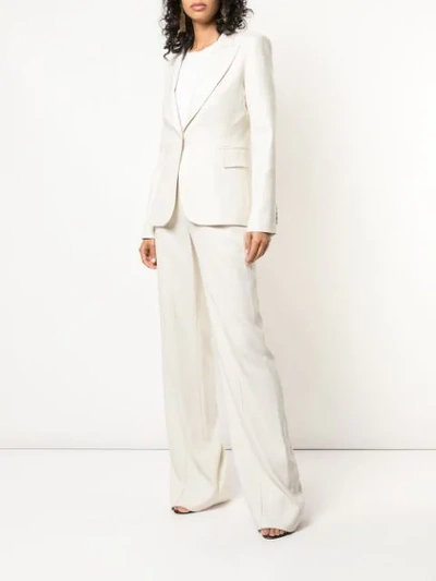 Shop Adam Lippes Stretch Tailored Blazer In White