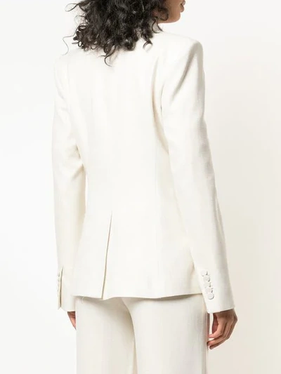 Shop Adam Lippes Stretch Tailored Blazer In White