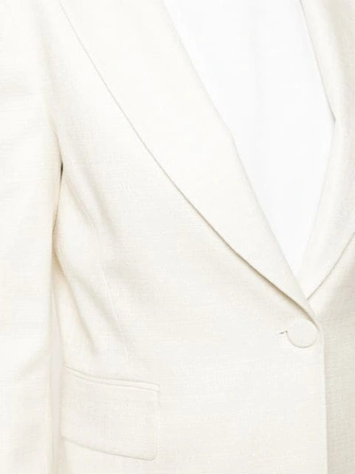 Shop Adam Lippes Stretch Tailored Blazer In White