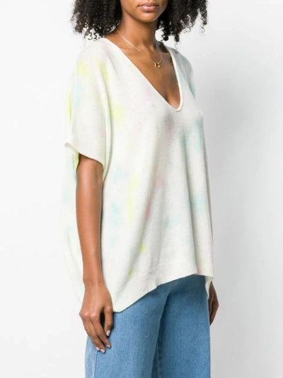 Shop Allude Faded Print Jumper In Neutrals