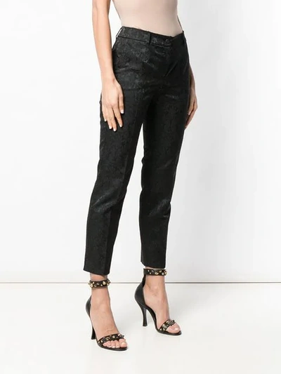 Shop Dolce & Gabbana Jacquard Chino Trousers In Black