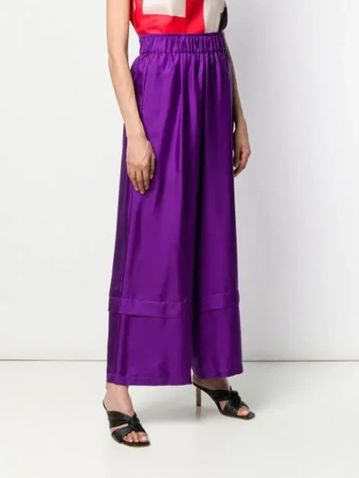 Shop Alysi Elasticated Waistband Trousers - Purple