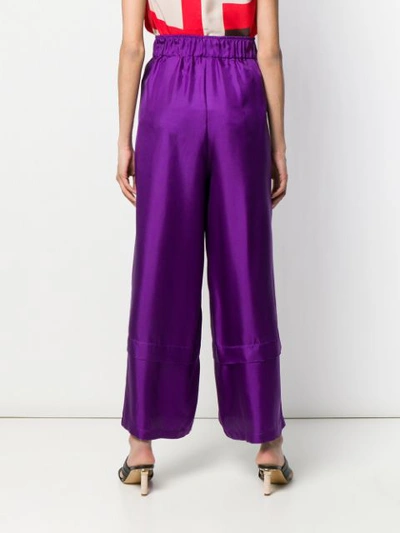 Shop Alysi Elasticated Waistband Trousers - Purple