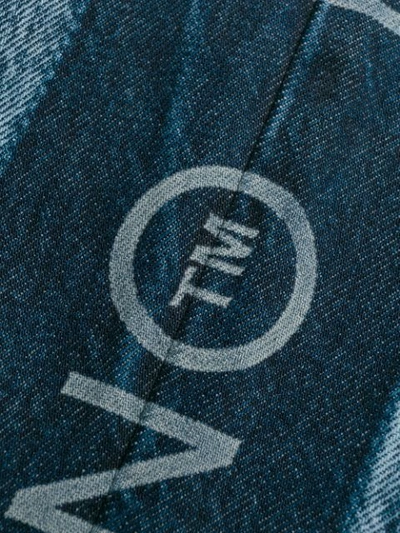 Philipp Plein Logo Panelled Straight-leg Jeans In Blue