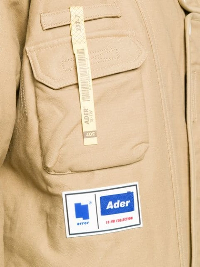Shop Ader Error Oversized Padded Coat In Brown