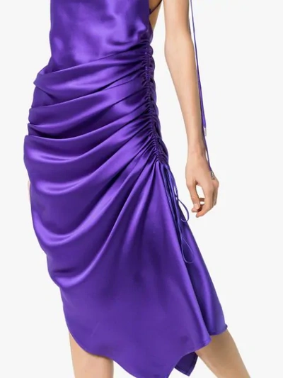 Shop Galvan Yasmin Midi Dress In Purple