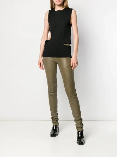 Shop Rick Owens Cut-out Tank Top In Black