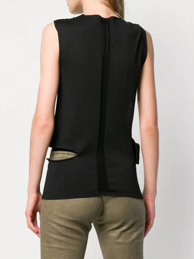 Shop Rick Owens Cut-out Tank Top In Black