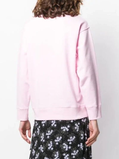 Shop Kenzo Embroidered Logo Sweatshirt In Pink