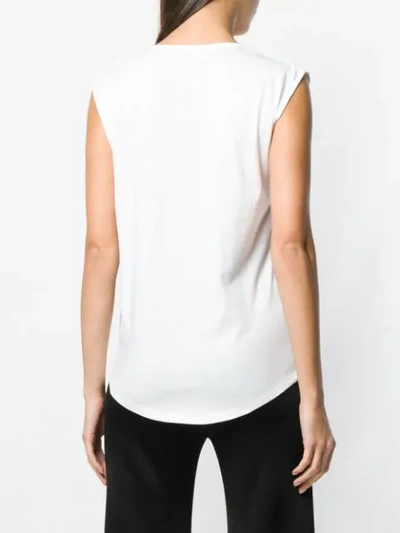 Shop Balmain Logo Print T-shirt In White