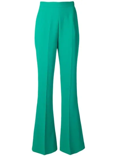 Shop Pinko Flared Trousers In Green