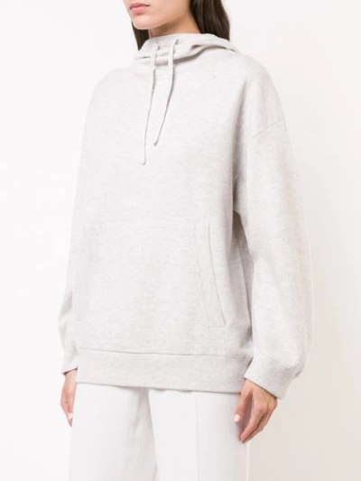 Shop Vince Hooded Cashmere Sweater In Grey