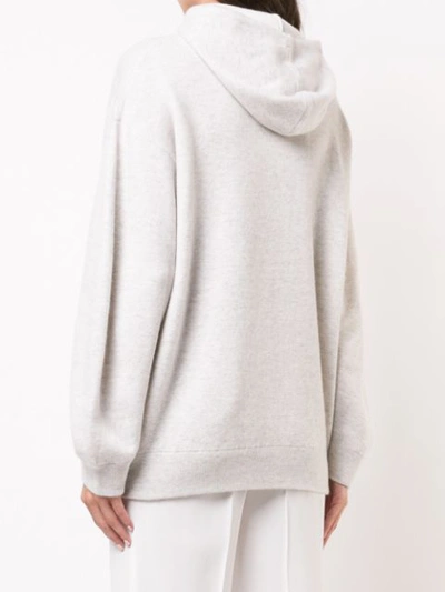 Shop Vince Hooded Cashmere Sweater In Grey