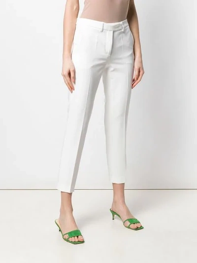 Shop Blanca Cropped Tailored Trousers In White