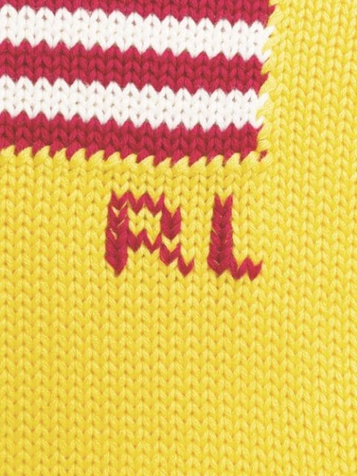 Shop Polo Ralph Lauren Pullover Mit Logo-stickerei In Yellowfin Multi