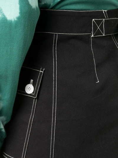 Shop Proenza Schouler Asymmetrical Utility Pocket Skirt In Black