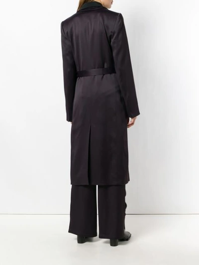 Shop Chalayan Scarf Detail Belted Coat In Pink