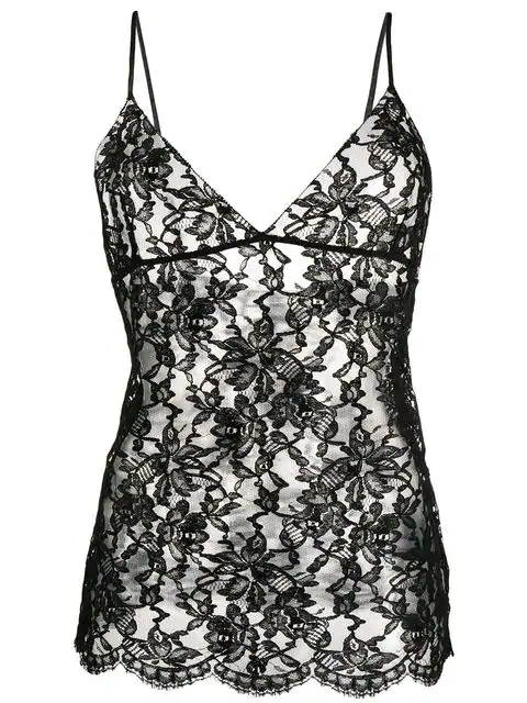 sheer black camisole