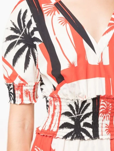 Shop Fausto Puglisi Palm Tree Print Dress In White