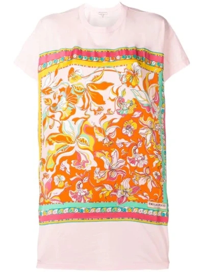 Shop Emilio Pucci Rivera Print T-shirt Dress - Pink