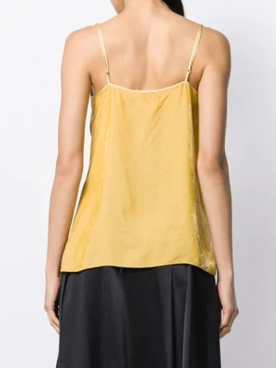 Shop Forte Forte Ribbed Camisole Top In Yellow