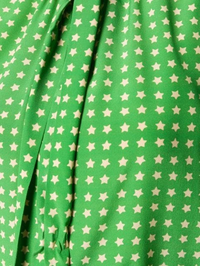 Shop Saint Laurent Starry Print Blouse In Green