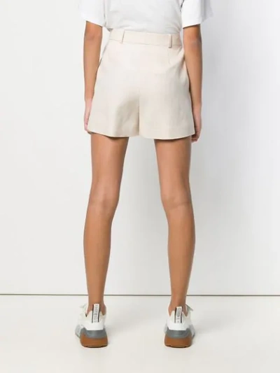 Shop Stella Mccartney Taillenhohe Shorts In Neutrals