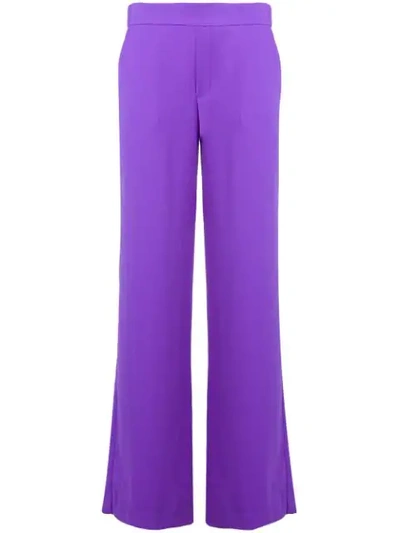 Shop P.a.r.o.s.h Wide Leg Trousers In Purple