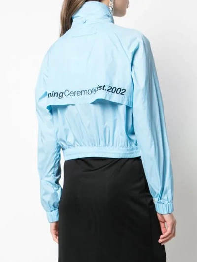 Shop Opening Ceremony Cropped Track Jacket In 4504 Slate Blue