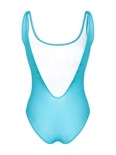 Shop Alberta Ferretti Wednesday Swimsuit In Blue