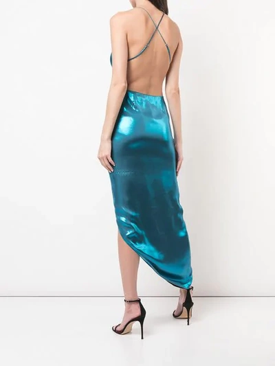 Shop Haney Holly Asymmetric Dress In Blue