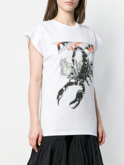 Shop Msgm Printed T In White
