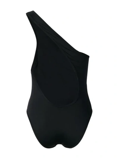 Shop Sian Swimwear One Shoulder Swim Suit In Black
