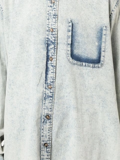 Shop Proenza Schouler Acid Wash Denim Shirt In Light Acid