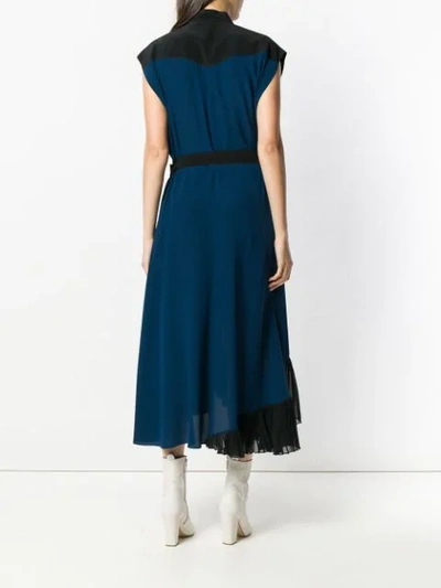 Shop Givenchy Ruffle Trim Wrap Dress In Blue