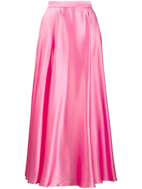 pink long skirt