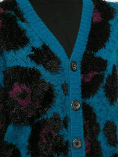 Shop Marc Jacobs Leopard Cardigan In Blue