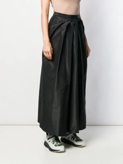 Pre-owned Moschino Draped Maxi Skirt In Black