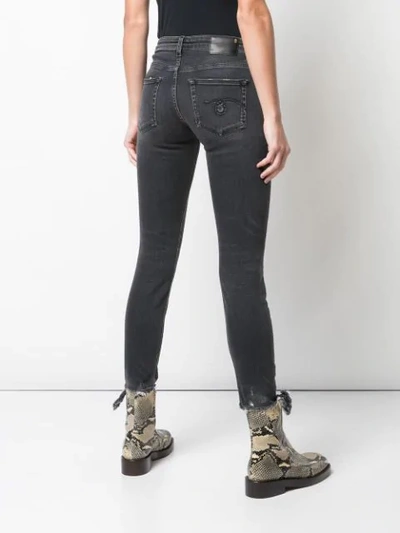 Shop R13 Low Rise Skinny Jeans In Grey