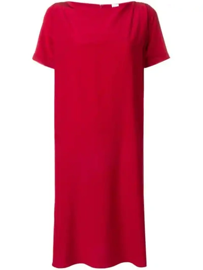 Shop Aspesi Shift Dress In Red