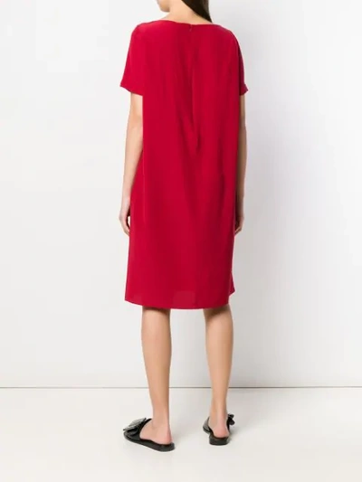 Shop Aspesi Shift Dress In Red