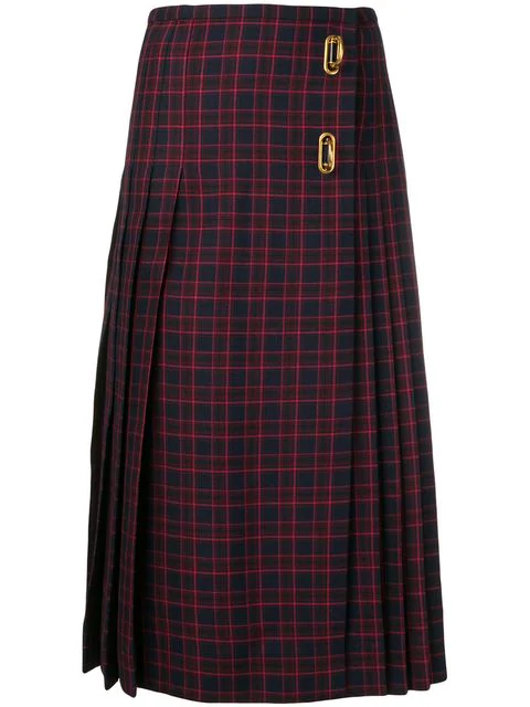 burberry checked skirt