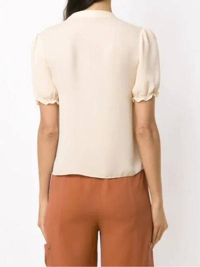 Shop Nk Pussy Bow Silk Blouse In Neutrals