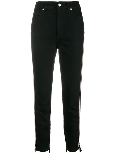 Shop Alexander Mcqueen Military-inspired Cropped Jeans In Black