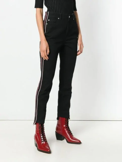 Shop Alexander Mcqueen Military-inspired Cropped Jeans In Black