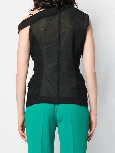 Shop Pinko Deconstructed Waistcoat In Black