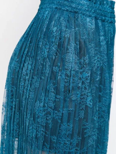 Shop Mm6 Maison Margiela Pleated Flared Culottes - Blue