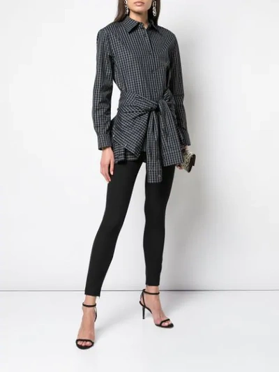 Shop Alexander Wang Knotted Waist Shirt In Black